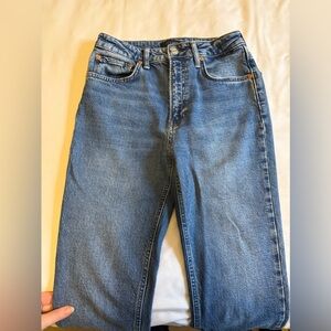 Mavi Women's Straight Leg High Rise Blue Jeans